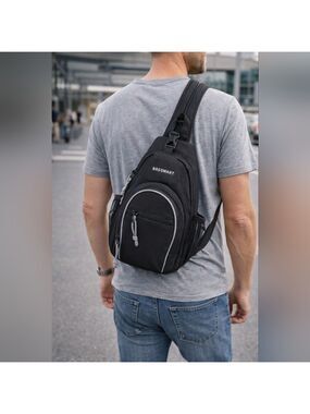 BAGSMART Black Crossbody Sling Backpack | Travel Chest Bag | NWT
